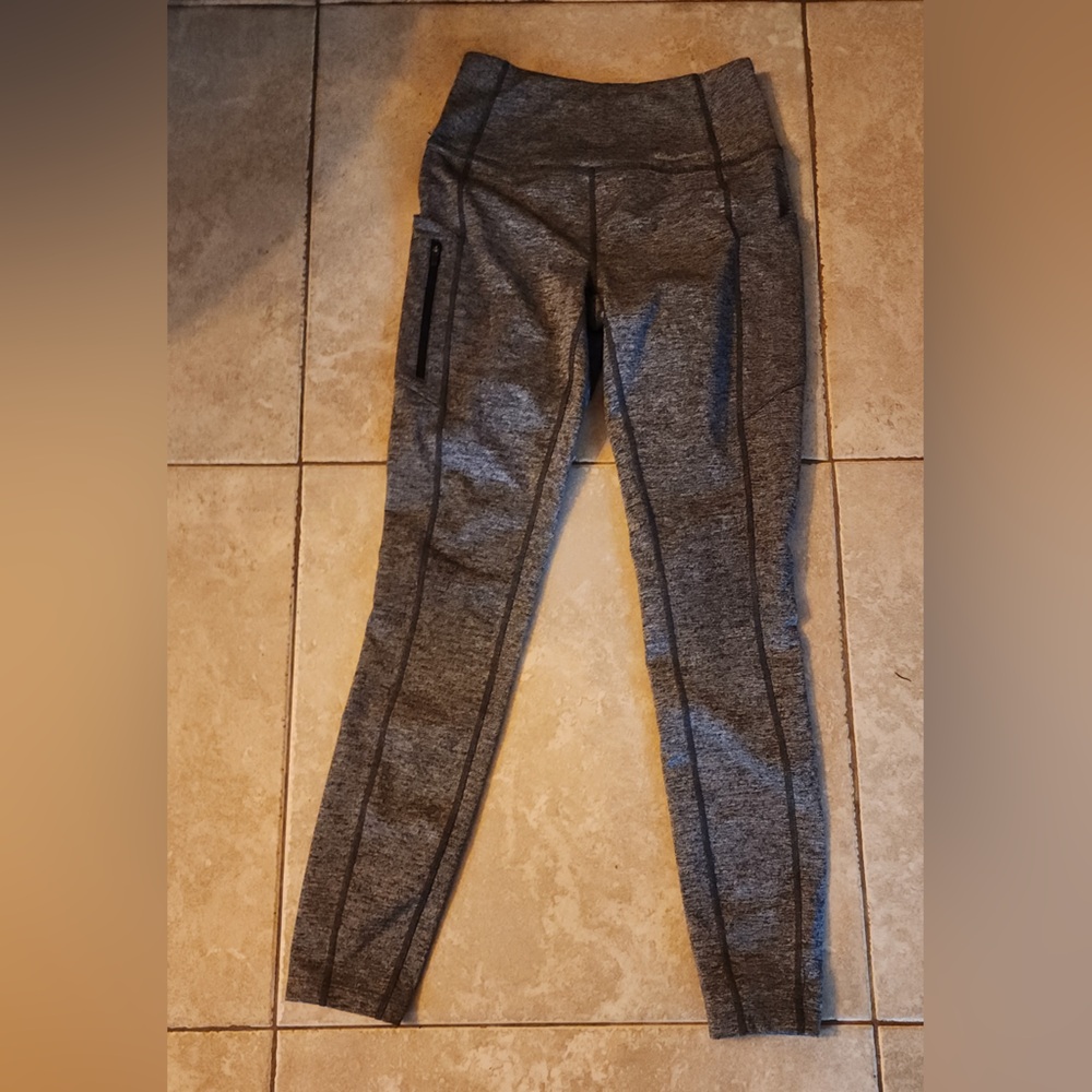 Gray High-Waisted Leggings